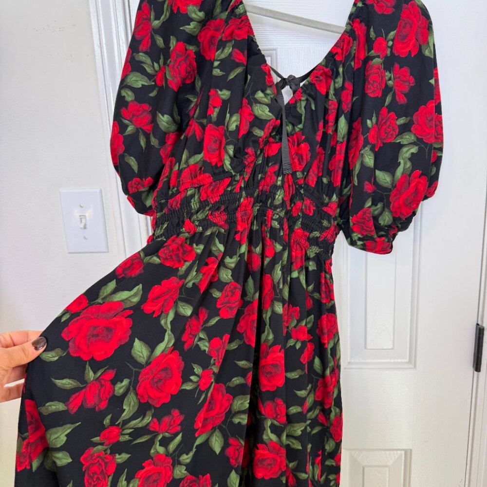 Rose printed dress